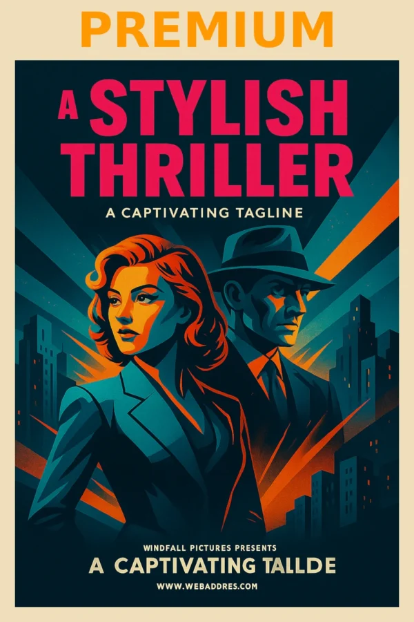 Beispielbild PREMIUM Artikel Filmposter im Retro Futurist Stil