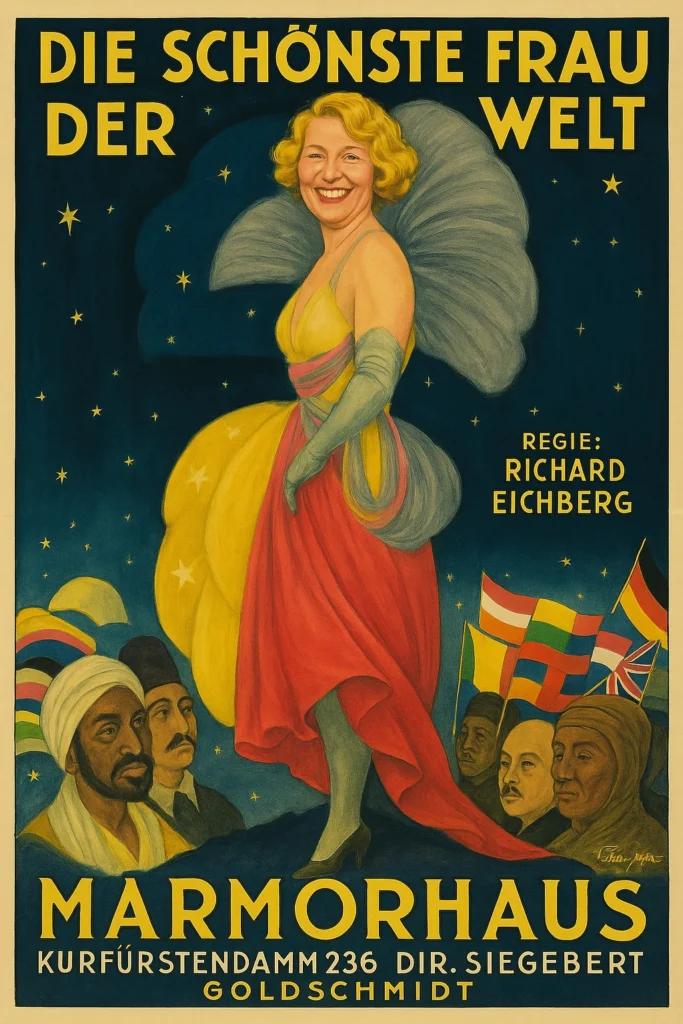 Filmposter 1920er Jahre "Die schönste Frau der Welt"