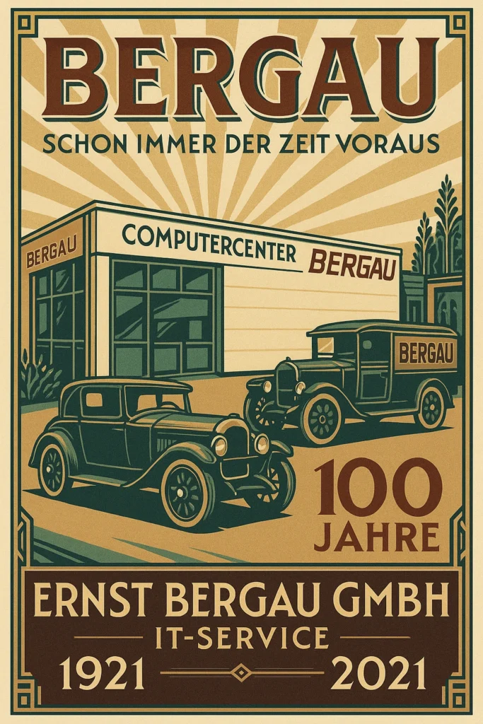 Jubiläumsposter 100 Jahre Ernst Bergau GmbH