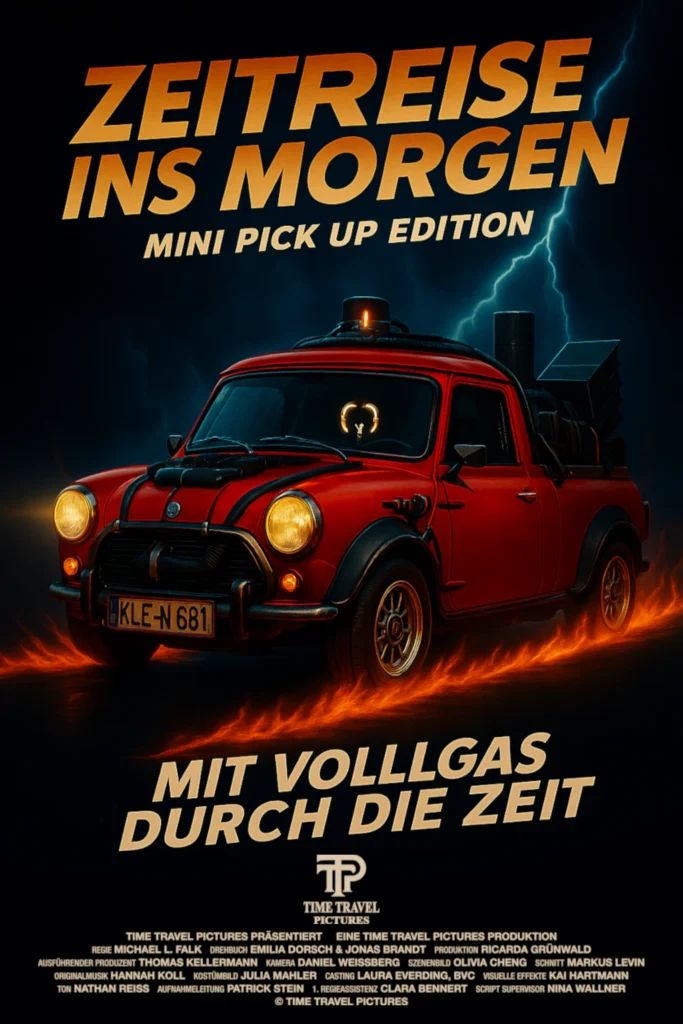 Austin Mini Pick Up Filmposter "Zeitreise ins Morgen"