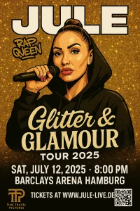 Jule_Glitter_Glam_Tour Fiktives Konzertposter "Glitter & Glamour Tour 2025"